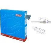 Elvedes -Bremskabel, 2000 mm, Edelstahl, Ø 1,5 mm, V-Verbinder (100 Stück)