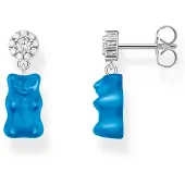 Thomas Sabo Ohrstecker mit blauen Goldbären Silber