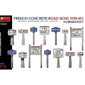 Mini art French Concrete Road Signs 1930-40's. Normandy