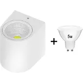 Braytron Außenwandleuchten Wandlampen Weiß- Model-K + 1x Leuchtmittel Warmweiß