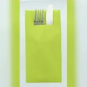 Mank Besteckservietten Airlaid Kiwi, 40 x 40 cm, 75 Stück - Bestecktaschen