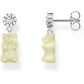 Thomas Sabo Ohrstecker mit weissen Goldbären Silber