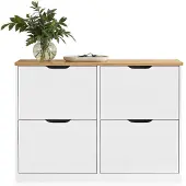 Idimex SCHUHSCHRANK BASIL weiß/braun