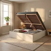 WEBER INDUSTRIES BETTKASTEN BILBAO mit Lattenrost/ Bett 180x200 - Weiß