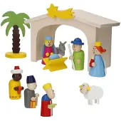 Woomax Wooden Navity Scene Figur 11 Stücke
