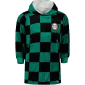 Halantex Slayer Demon Medium Hoodie Fleecedecke Grün Grün One Size