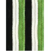 Arsvita Flauschvorhang 90x200 Unistreifen schwarz -grün - weiß