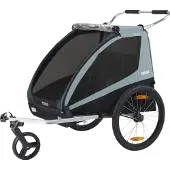 Thule - Fahrradanhänger für 2 Personen, umwandelbar in einen Kinderwagen - Coaster XT Blue - Blau
