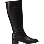 Wonders für Damen. D-1803_5121_5792 Bonjour 03 Lederstiefel Schwarz (39), 1 bis 3 cm, Reißverschluss, Lässig, Klassisch