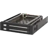 StarTech.com .com SATA Wechselrahmen 3,5 Zoll trägerlos - Mobiles Festplatten Speicher Rack für 2x 6,4cm (2,5) Hot Swap HDD in Schwarz - Laufwerksschachtadapter - Schwarz
