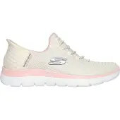 SKECHERS für Damen. 150123 Zapatillas Slip-ins: Summits - Diamond Dream beige, rosa (39), Wohnung, Schnürsenkel, Lässig