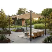 Jet-Line Gartenpavillon LUXOR LIGHT Dach beige Pergola 3x4 m Schiebedach Pavillon