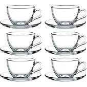 Pasabahce 6er Set Basic Espresso Tassen Set 90ml Kaffeeset transparent