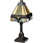 QUOIZEL Abatjour Tiffany Holmes Metall Bronze Vintage 1 Licht E14