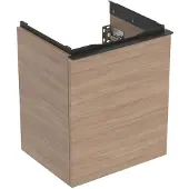 Geberit Handwaschbeckenunterschrank Acanto 1 Lade, Breite 45cm, Eiche / lava matt
