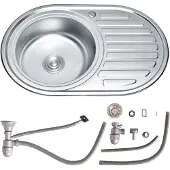 Melko Küchenspüle Edelstahl Spülbecken - Einbauspüle 77CM Ausrichtung Links