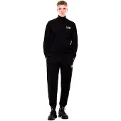 EA7 für Herren. 7M001318_AF13512 Trainingsanzug Visibility schwarz (S), Sportlich, Baumwolle, Multisport, Langarm
