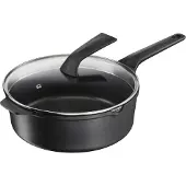 Tefal Schmorpfanne Robusto, Aluminiumguss, mit Deckel, 26 cm, Mit Thermo-SignalTM, Glasdeckel und dreifacher Titan-Beschichtung, 1 Stück