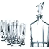 Nachtmann Aspen Whisky Set, 3-tlg., , Dekanter und Whiskygläser, Tumbler, Kristallglas, 0090024-0