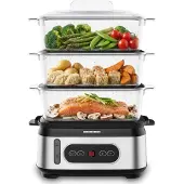 Heinner ONESTEAM HSA-D950SS Dampfgarer 9 L, 3 Ebenen, BPA-frei, 950 W, LED-Display