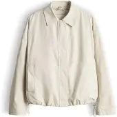 Opus Damen Jacke mit samtiger Oberfläche, lockerer Passform, ovalem Schnitt und Teddyfell-Futter, Umlegekragen, Rückenlänge 64 cm