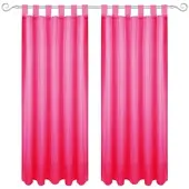 Bestgoodies Dekoschal Ellen Schlaufen Blickdicht 2er Pack 140 cm x 245 cm Pink