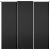 Bestgoodies Flächenvorhang Ellen 3er Pack - Schwarz