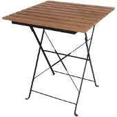 Bolero Terrassentisch quadratisch und klappbare mit Kunstholzlatten 695x695x595mm