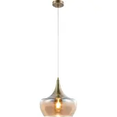 Globo Pendel 1flg AROLA MS-antik, Glas amber, 30423023