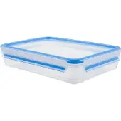 EMSA CLIP & CLOSE FRISCHHALTEDOSEN, Container, Rechteckig, 1,65 l, Transparent, Polypropylen (PP), Thermoplastisches Elastomer (TPE), Polypropylen (PP)/Thermoplastisches Elastomer (TPE)