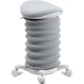 Topstar Sitness 4D mit Rollen grau/papyrus ergonomischer Sitzhocker, Aktivhocker gegen Rückenschmerzen