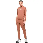 EA7 für Damen. 7W000115_AF13135 Trainingsanzüge W braun (S), Lässig, Sportlich, Baumwolle, Laufen, Sportbekleidung, Multisport, Langarm