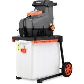 FUXTEC Elektro Gartenhäcksler FX-EGH2800B | Walzenhäcksler 2800W mit Rückwärtslauf | leise 91,7dB(A) | 44mm Schnittstärke | 60L Auffangbox | Überlastschutz