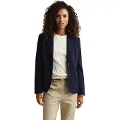 Gant für Damen. 4770330 Americana Slim Fit aus marineblauem Piqué (36), Lässig, Baumwolle, Klassisch