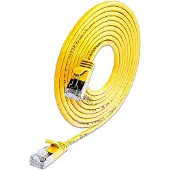 Slim Slimpatchkabel Cat 6, U/FTP, 7.5 m, Gelb Gelb