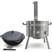 Grillpeter Utschak Timur Ø50 cm Edelstahl mit Kazan 22L und Zubehör