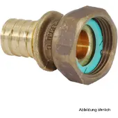 Rehau Rautitan RX Übergang mit Überwurfmutter (flachd.), 16 mm x G 3/4'', Rotguss