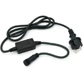 Hellum System Profi Netzkabel außen IP44 Stecker, 300cm, für Lichterkette verlängerbar