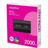 ADATA SD810, 2 TB, USB Typ-C, USB 3.2 Gen 2x2, 2000 MB/s, Schwarz