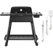 Everdure Force Gen III Gas Grill, black, with grilling tool set