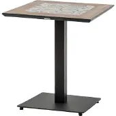 Hespéride Bistro-gartentisch "lambada" keramik &amp graphit 2-sitzer aus stahl und keramik -