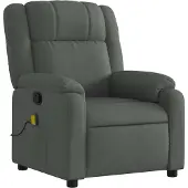 vidaXL Massage-Relaxsessel, Stoff, Dunkelgrau