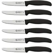 Sanelli Ambrogio Supra - Packung mit 6 halbgezahnten Tafelmessern 11 cm