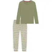 Schiesser Damen Pyjama Casual EssentialsSchlafanzug, Pyjama Set, Nachtwäsche