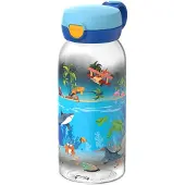 Mepal Campus Trinkflasche mit Klappdeckel 600 ml - Tropical Ocean