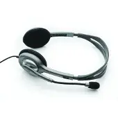 Logitech H110 Kopfhörer mit Mikrofon, Stereo-Headset, Verstellbares Mikrofon mit Rauschunterdrückung, Verstellbarer Kopfbügel, Audio/Mikrofon Dualanschluss mit zwei 3,5mm Klinken - Schwarz