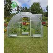 Garten Dream Polycarbonat-Gewächshaus "Titan" 3x8m aus Stahl, mit 4mm Polycarbonat