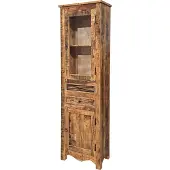 Massivart Vitrine mit Glastür Akazie massiv lackiert montiert 60 cm - ACANO