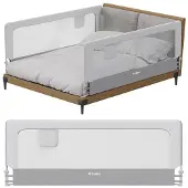 Tulano Kinderbettgitter 200 cm Cover 30 Weiß-Grau