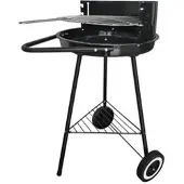 Böttcher-AG Holzkohlegrill 64257, Rundgrill mit Rädern, aus Stahl, Grillfläche Ø 39 cm
